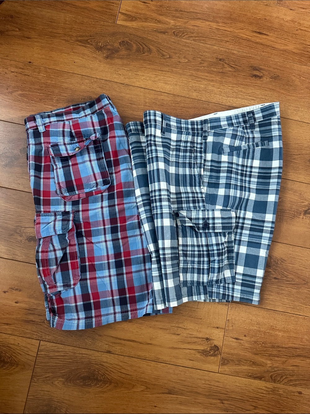 Plaid Cargo Shorts for Men